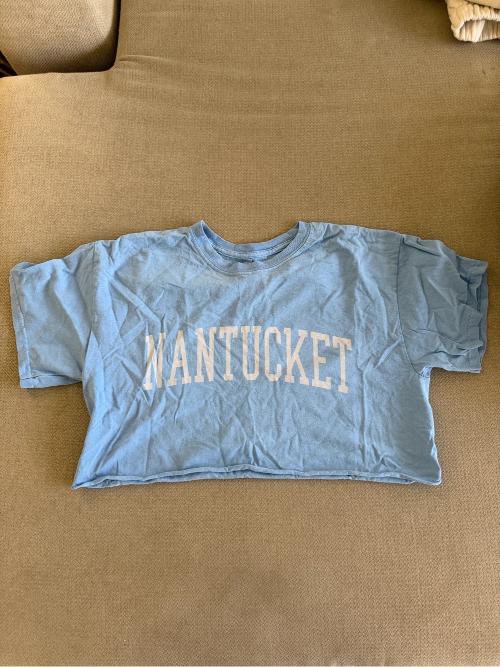 Brandy Melville Light Blue Nantucket Graphic Tee